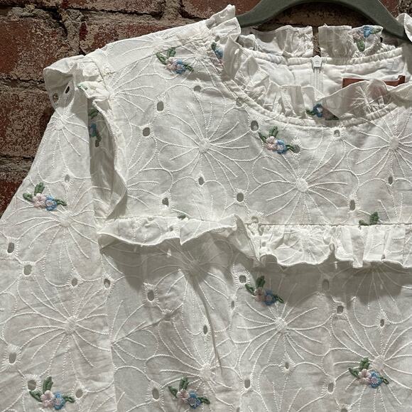 NEW JessaKae White Eyelet Ruffle Dress Size XL - Picture 7 of 7